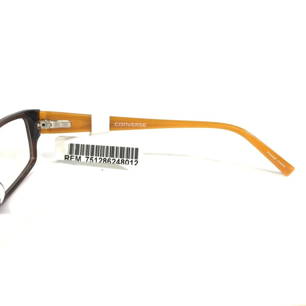 Converse Eyeglasses Frames Q004 UF BROWN Orange Rectangular Full Rim 51-15-135